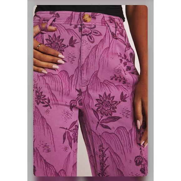 Anthropologie Pleated Column Pants Size 8 - Picture 3 of 5